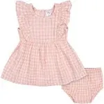 Gerber Baby and Baby Girls Gauze Dress & Diaper Cover Set