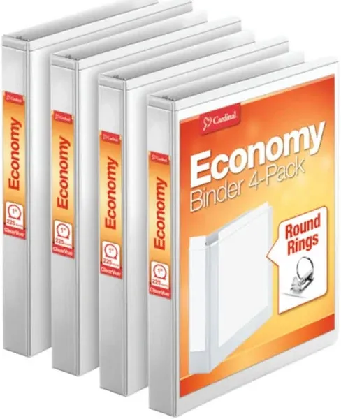 Cardinal Economy 1" Round-Ring Presentation View Binders