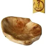 LOL MART Food Storage Root Carving Natural Wood Crafts Serving Tray