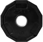 CAP Barbell 12-Sided Rubber Olympic Grip Weight Plates, Black | Multiple Sizes