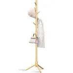 Z&L House Coat Rack Freestanding, Pure Natural Solid Wooden Coat Tree