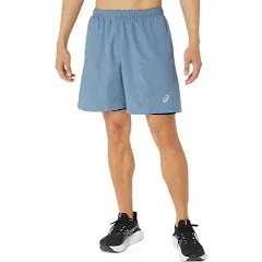 ASICS Mens 2 In 1 Athletic Workout Shorts, Grey, NWT