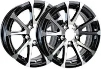 eCustomRim 2-Pack Aluminum Trailer Rims Wheels 5 Lug 13 in. Avalanche V-Spoke...