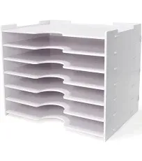 SONGWAY File Organizer for Desk - 7 Tier Wide Document Holder, Letter Mail Tr...