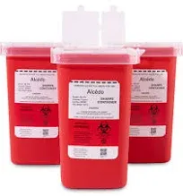 Alcedo Sharps Container 1 Quart 3-Pack