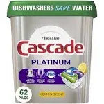 Cascade Platinum ActionPacs Dishwasher Detergent, Fresh Scent - 26.7 oz tub