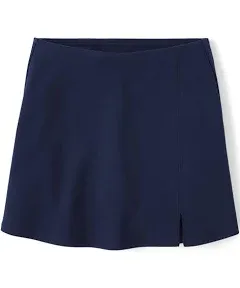 Girls Uniform Ponte Knit A Line Skort - Blue