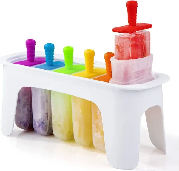 Rainbow Popsicle Molds, Silicone Ice Pop Molds, Popsicle Maker, Easy Release ...