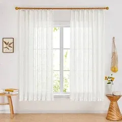 Linen Pinch Pleated Sheer Curtains