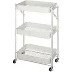 Urban Shop 3 Tier Foldable Rolling Storage Utility Cart