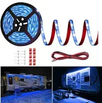 RV Awning Led Lights, 20FT 12V Camper Awning Lights for Camper Motorhome Travel Trailer Concession Stands Food Trucks, Waterproof RV Exterior Awning Light Strip for Party BBQ