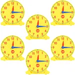 edxeducation Student Clocks - Set of 6 - Clock for Kids Learning to Tell Time - Analog Clocks with Movable Hands to Teach Chi