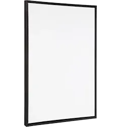 Kate and Laurel Sylvie Blank Framed Canvas Wall Art, 18x40 Black, Modern Empty Canvas for Paint-Your-Own Art, Premium Canvas Already Framed