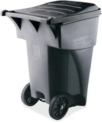 Rubbermaid Brute Rollout Heavy-Duty Waste Container FG9W2200GRAY