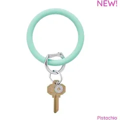 Silicone Big O® Key Ring - Pistachio