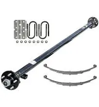 The Trailer Parts Outlet - 3.5k TK Light Duty Single Axle Kit - 3500 lb Capacity 5x4.5 (Drop Axle Series), Single / 73/00 (Loose Spring Seats) / 5x4.5 Bolt Pattern