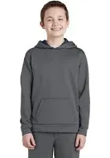 Sport-Tek Youth Sport-Wick Fleece Colorblock Hooded Pullover