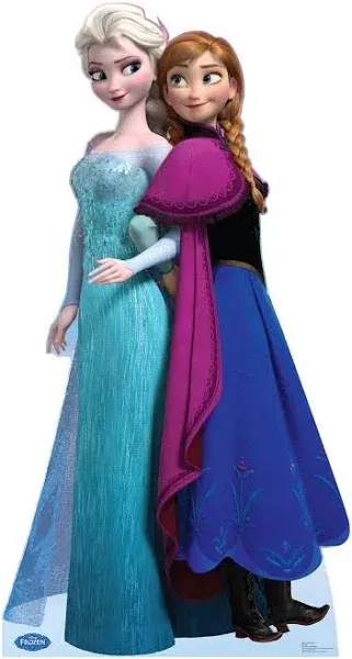 Cardboard People Elsa & Anna Life Size Cardboard Cutout Standup - Disney's Frozen (2013 Film)