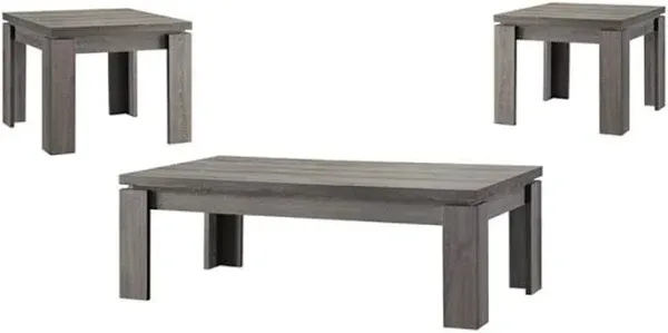 Coaster Weathered 3-Piece Occasional Table Set