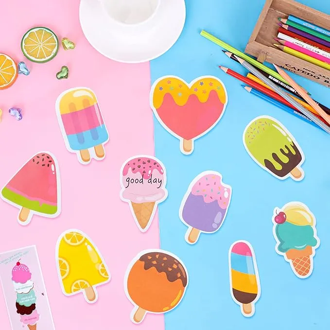 Xqumoi 30 Pack Ice Cream Sticky Notes