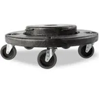 Rubbermaid Brute Quiet Dolly 250lb Capacity 18 1/4 dia. x 6 5/8h Black 264043BLA