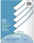 Card Stock, White, 8-1/2" x 11", 40 Sheets