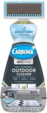 Carbona Pro Oxy Outdoor Cleaner 2 in 1 Stain Removal Active Foam 22oz Bottle