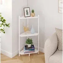 3 Tier Small Corner Stand Shelf Storage for Living Room Kitchen Bedroom Small Space