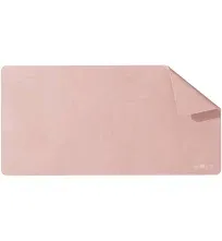 Mobile Pixels Desk Mat, Waterproof, Spill-Resistant, Non-Slip Base, Upscaled Stitched Large Extended PU Leather Protective Desk Mat for Keyboard, Mouse and Monitors 31.5" x 15.75" (Coral Pink)