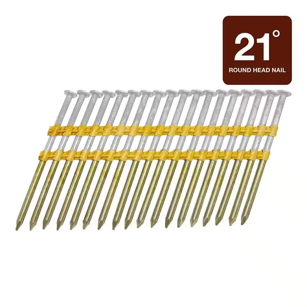 Grip-Rite 2-3/8 in.   12 Ga. Angled Strip Framing Nails 21 deg Smooth Shank 1000