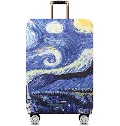 TRAVEL KIN Washable Travel Gear Cover, Thickened Luggage Cover, 18/24/28/32 Inch Suitcase Spandex Protective Cover (S(18"-21" luggage), New York)