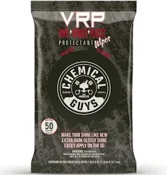 Chemical Guys VRP Vinyl, Rubber, Plastic Shine And Protectant Wipes 50ct