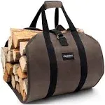 Amagabeli Firewood Carrier Waxed Canvas Log Carrier Bag Indoor Fireplace Log Holder Storage Tote Model Number BG290