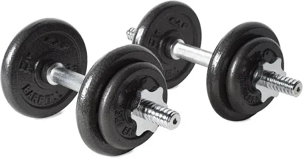 CAP Barbell 40 Pound Adjustable Cast Iron Dumbbell Set with Case