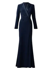 Adrianna Papell Women's Crepe Tuxedo Gown