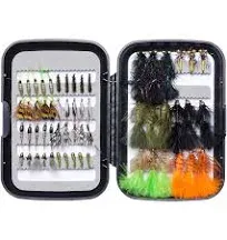 58 Pcs Fly Fishing Flies for Trout Steelhead Salmon