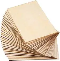 SPKESE 15 Pack Basswood Sheets, Unfinished Wood, Thin Plywood Wood Sheets for Crafts, House Aircraft Ship Boat Arts and Crafts