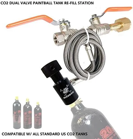 Maddog Paintball CO2 Fill Station Dual Valve Bottle Refill Station From Home