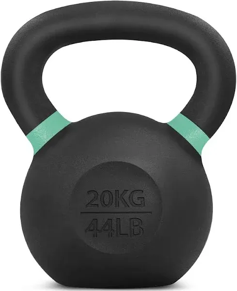 Yes4All Powder Coated Cast Iron Kettlebell Strength Training Kettlebells Weight Set for Full Body Workout, Home Gym