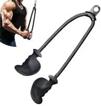 Ergonomic Tricep Rope Pulldown Attachments, Upgraded 27 32 40 &amp; 47 Inch Extra Lo