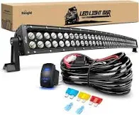  Nilight 42Inch 240W Curved Led Light Bar Spot Flood Combo Led Off Road Lights 