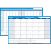 AT-A-GLANCE PM33328 48&#034; x 32&#034; 30/60-Day Erasable Wall Planner - White/Blue New