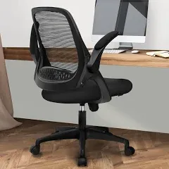 Office Desk Computer Gaming Chair with Ergonomic Lumbar Back Support Flip-up Pad