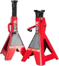 BIG RED T46202 Torin 6 Ton (12,000 lbs) Ca pacity Steel Jack Stands, Red, 1 Pair