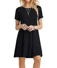 ppyoung Women's Summer Casual T-shirt Dresses Short Sleeve Boho Beach Dress