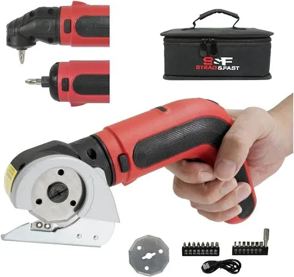 S&amp;F STEAD &amp; FAST Cardboard Cutter Electric Scissors Heavy Duty, 4V Cordless