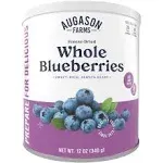 Augason Farms Freeze Dried Whole Blueberries 12 oz No.10 Can