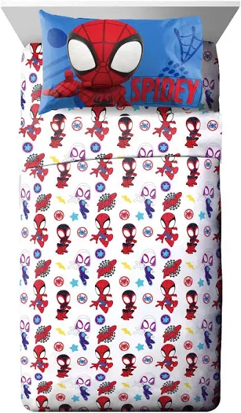 Marvel Spidey & His Amazing Friends 4 Piece Full Size Kids Sheet Set