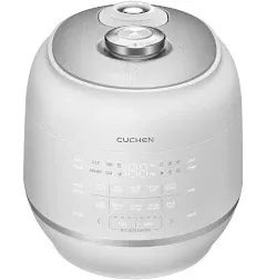 [CUCHEN] CRT-RPK1070WUS | 2.1 Ultra High-Pressure Induction Heating Rice Cooker 10 Cup (Uncooked) | Full Stainless Power Lock System | Auto Steam Clean | Voice Guide | Made in Korea | White