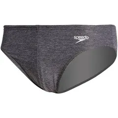 NWT Speedo Men&#039;s Powerflex Eco Black Adult Men Solar Brief Swimwear Size 38 UPF